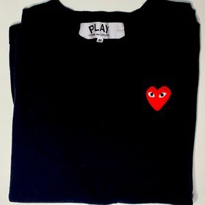 Men’s Medium CDG PLAY Cotton Jersey Crewneck T-Shirt